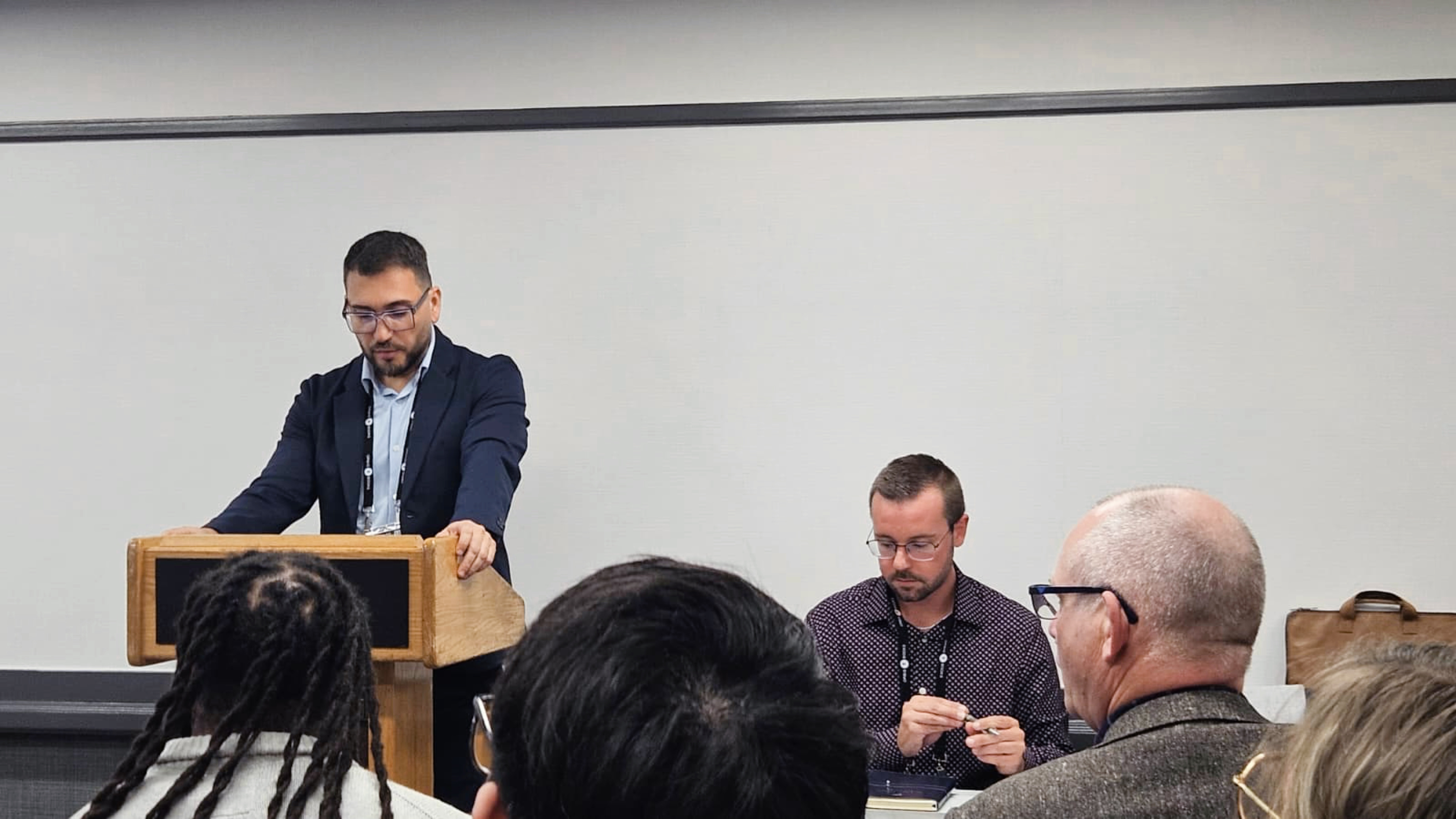 David presenting at an academic conference
